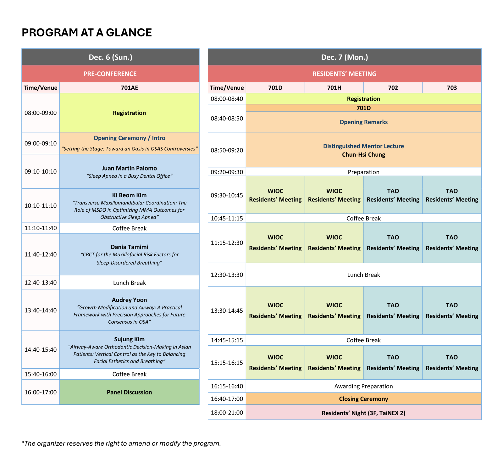 Program at a Glance_Program at a Glance | 2026 TAO WIOC